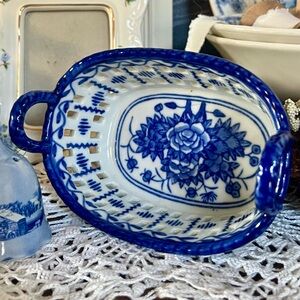 Blue and White Porcelain Basket